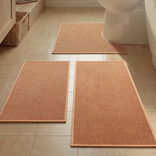 Vista 11 de YIHOUSE Tapete de baño antideslizante, absorbente, de secado rápido, para el suelo del baño, delgado, para debajo de la puerta, lavable de pelo bajo