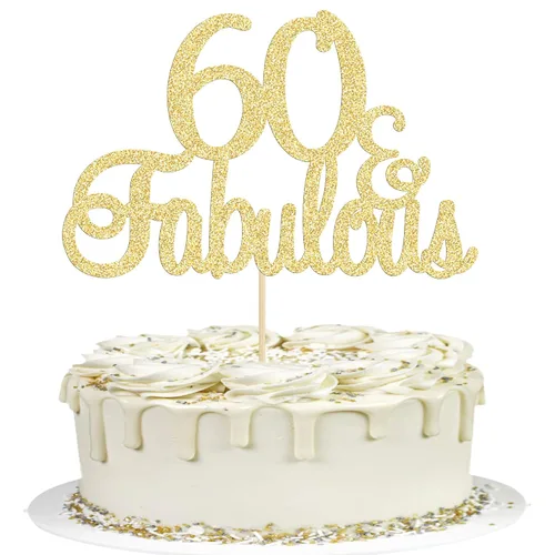 Vista 16 de Gyufise 1 decoración de 30 con purpurina dorada y fabulosos adornos para tartas de 30 años y fabulosos adornos para tartas de cumpleaños de 30 años