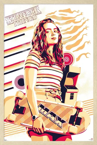 Vista 10 de Trends International Netflix Stranger Things: Season 3 - Póster de pared máximo, 14.725 x 22.375 pulgadas, versión enmarcada de madera de granero