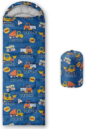 Vista 6 de Saco de dormir para niños y niñas, estampado de monstruos alienígenas, ligero, cálido, portátil, para exteriores, interior, impermeable, resistente