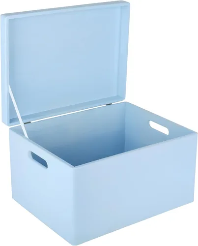 Vista 33 de Creative Deco Caja de almacenamiento grande de madera con tapa con bisagras 11.8 x 7.87 x 5.51 pulgadas (+-0.5) Caja de regalo sin acabar, lisa
