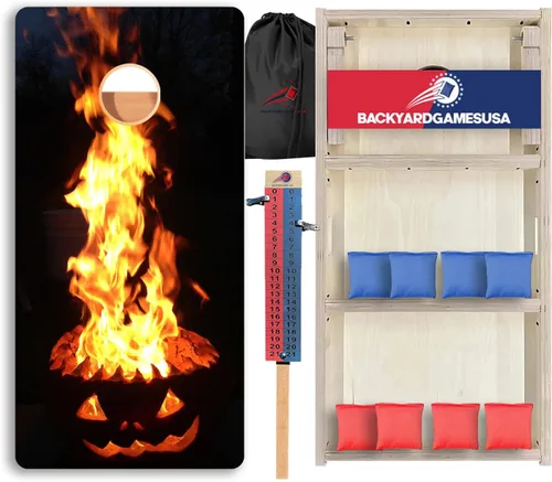 Vista 75 de CornholeGamesUSA Pro - Juego de tablas de Cornhole Fabricado en Estados Unidos Abedul báltico 3/4 Sin rebote Patas triples gruesas Dos