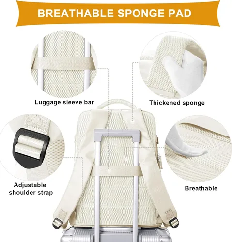 Vista 7 de coowoz Carry On Backpack Women Men Travel Backpack Airline Approved Laptop Backpack Sport Rucksack