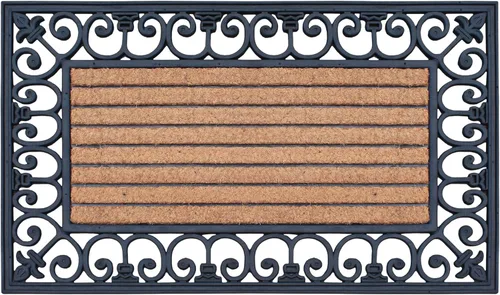 Vista 18 de A1HC - Tapete para puerta de entrada, 24 x 39 pulgadas, duradero, grande, para exteriores, antideslizante, con parte trasera de goma, perfil