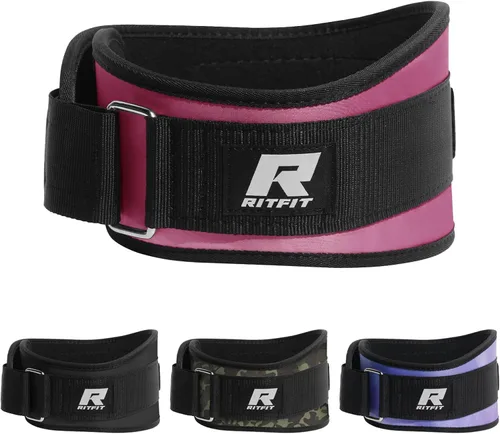 Vista 8 de RitFit Cinturón de levantamiento de pesas, ideal para sentadillas, estocadas, peso muerto, propulsores - hombres y mujeres - 6 pulgadas Camuflaje