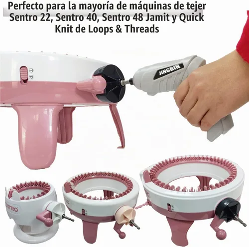 Vista 3 de Accesorio de taladro para máquina de tejer Sentro Adaptador de máquina de tejer 3 Adaptador de corriente de punto rápido para Sentro 22 Sentro 40