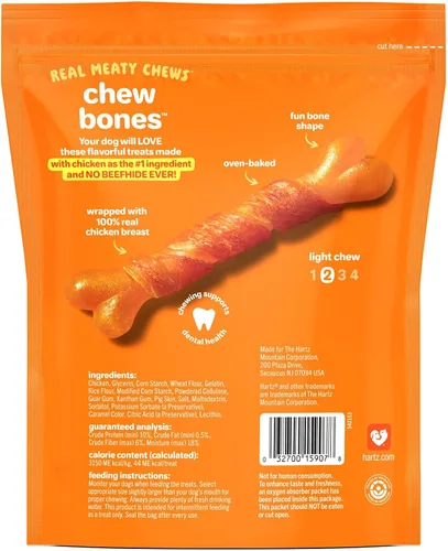 Vista 8 de Oinkies - Golosinas masticables duraderas para perros envueltas en pollo, 25