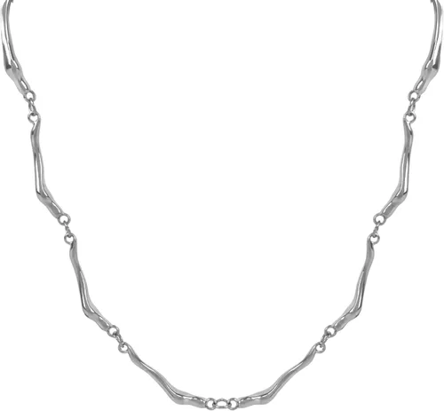 Vista 32 de Collar minimalista con cadena irregular Y2k para uso diario, versátil, joyería de moda para mujer, plata Dorado-1