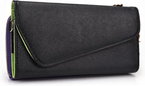 Vista 13 de Kroo Cartera de mano con correa de muñeca y correa cruzada para smartphones o phablets de hasta 57 pulgadas funda de transporte embalaje sin