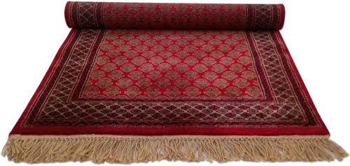 Vista 3 de Alfombra anudada a mano tradicional de lujo hecha a mano roja de las lanas 3 x 5 pies