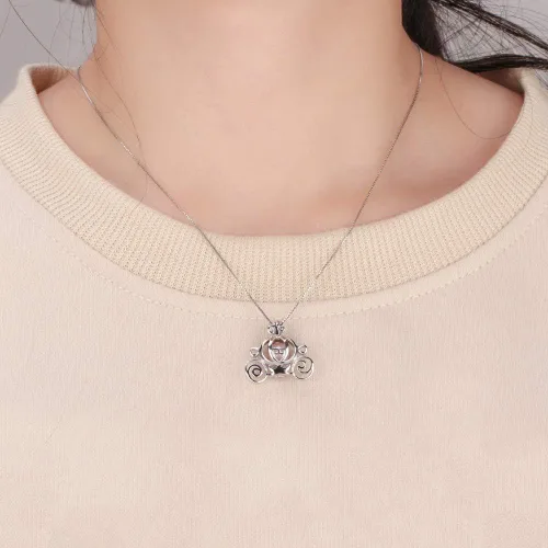 Vista 6 de Colgantes de jaula de carro de plata de ley para mujer, fabricación de joyas DIY