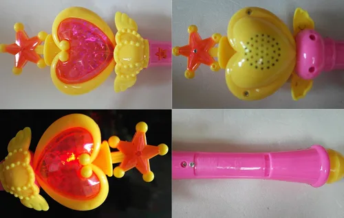 Vista 3 de SUMI Sailor Moon Pink Chibi Wand Stick Chibi Moon Cosplay disfraz estilo varita sonido y brillo