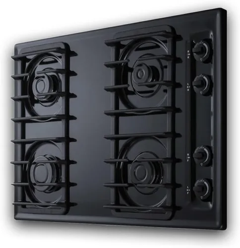 Vista 4 de Summit TTL053S - Placa de cocina a gas de 4 quemadores de 30 pulgadas, color negro
