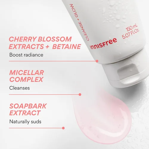 Vista 3 de innisfree Cherry Blossom Dewy Glow Jam Cleanser Daily Face Wash, 5.29 onzas líquidas (paquete de 1)