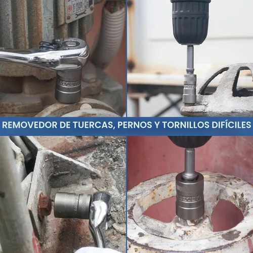 Vista 6 de MABLEVI Juego de 32 extractores de pernos, juego de extractor de tuercas y pernos de impacto mejorados, removedor de tuercas peladas, juego