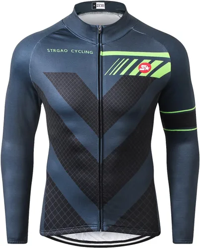 Vista 2 de MR Strgao - Chaqueta térmica de invierno para hombre, a prueba de viento, manga larga, para ciclismo