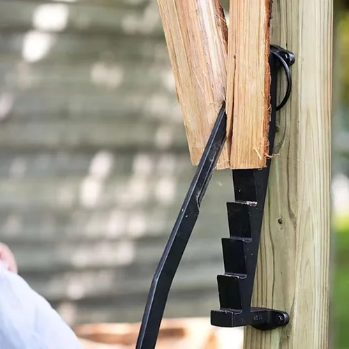 Vista 5 de TOPINCN Divisor de madera montado en la pared con máquina de leña de acero al carbono, herramienta de división para divisor de leña en interiores