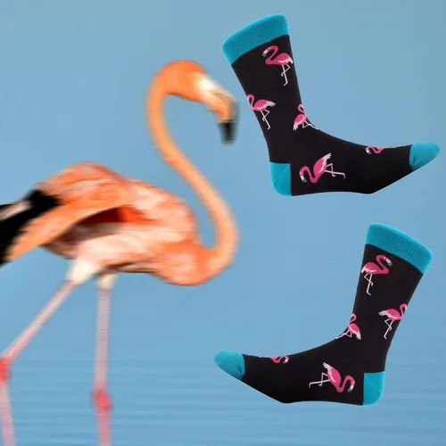 Vista 6 de Makabo- Calcetines de vestir coloridos, divertidos y casuales para hombre.