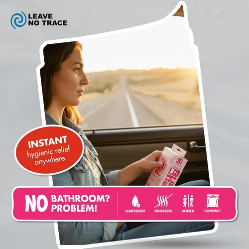 Vista 2 de TravelJane Disposable Urinal Bags – Leakproof – (TJ1R-C)