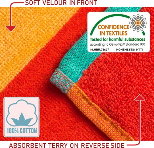 Vista 13 de Softerry - Toalla de playa extrasuave de 30 x 60 pulgadas, toalla absorbente estilo cabaña a rayas, estilo piscina y resort, 100% algodón