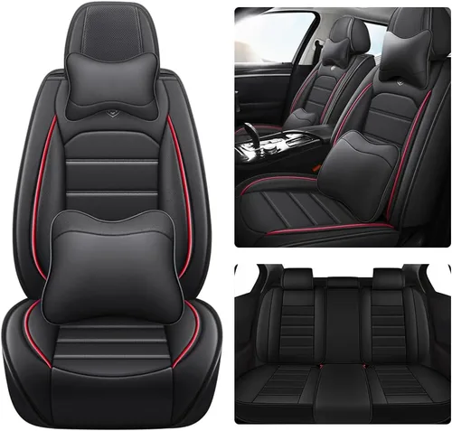 Vista 7 de Funda de asiento de cuero para Mazda CX-3 2016-2021, accesorios interiores, fundas de asiento, cojín protector de vehículo, compatible con bolsa