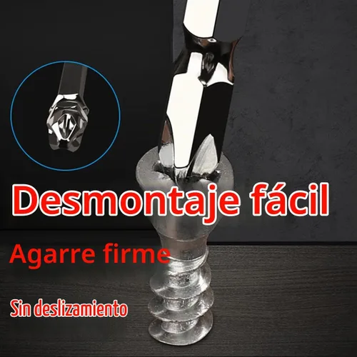 Vista 3 de NACX PH2/SL6 - Puntas magnéticas de doble extremo, herramienta eléctrica S2, vástago hexagonal de 1/4 de pulgada de longitud, 10