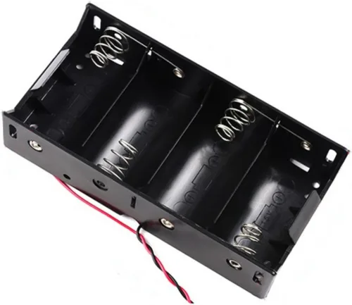 Vista 48 de 2 unidades de soporte para pilas D de 8 ranuras con respaldo doble y cables, caja para pilas de tamaño D de 8x1.5V 8D bilateral