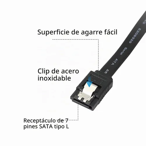 Vista 2 de Cable de datos SATA 6G, cable de extensión SATA 2 en 1, LP4 IDE de 4 pines a SATA 15P hembra con Serial ATA III 7 pines hembra para HDD, SSD