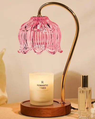 Vista 18 de Funistree Paquete de 2 lámparas calentadoras de velas de flores, lámpara de vela con temporizador, regalos de cumpleaños de Navidad para mujeres