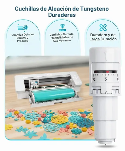 Vista 5 de Silhouette AutoBlade para Cameo 4 Silhouette Studio-Controlled Blade Automatically Adjusts from 0.1mm to 1mm for Paper, Cardstock, Vinyl, HTV &