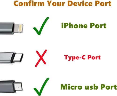 Vista 2 de Ventilador de teléfono celular para iPhone y teléfono celular micro USB, compatible con iPhone 4/5/6/6S/7/8 Plus, X, XS Max, XR, 11/12/13/14 Mini