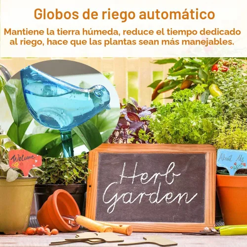 Vista 7 de Bombillas de riego automático para plantas, 10 piezas de inserto de maceta de riego automático, dispositivo de riego por goteo de flores, riego