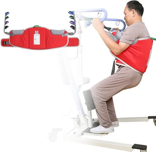 Vista 9 de EZ Assistive Asistencia para sentarse a ponerse de pie y soporte acolchado con soporte para la espalda, la honda de elevación del paciente funciona