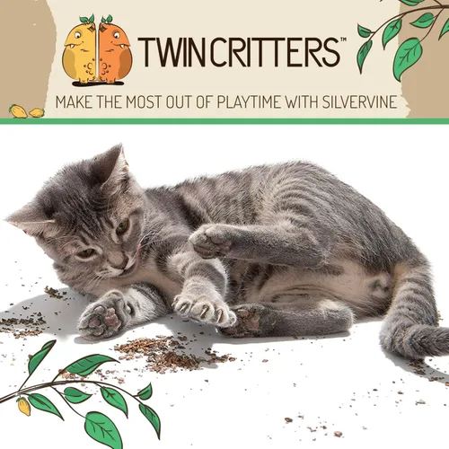 Vista 7 de KittiKrack Rock Organic Silvervine - Sustituto de hierba gatera para gatos y gatitos Gránulos de silvervine cosechados salvajes totalmente