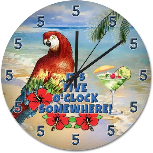 Vista 69 de Reloj de pared Whatever Modern Wood Clock de 10 pulgadas, silencioso, sin tictac, funciona con pilas, para sala de estar, dormitorio, cocina, A