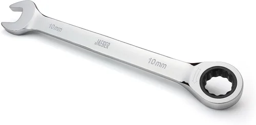 Vista 33 de Jaeger Llave combinada de trinquete de 1 pulgada con precisión de trinquete de 89 dientes y acero pulido endurecido para proyectos con espacios