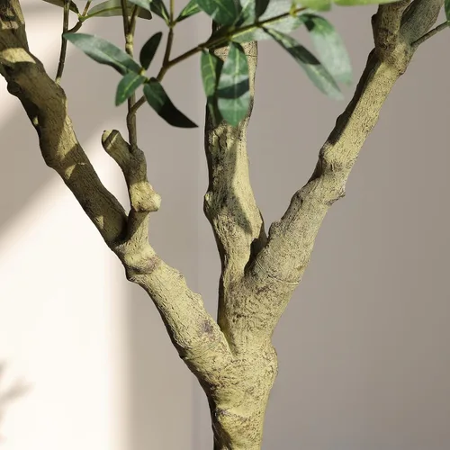 Vista 5 de LOMANTO Olivos artificiales para interiores, árbol de olivo sintético de 7