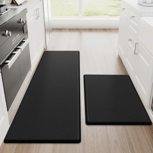 Vista 43 de StepRite Tapetes de cocina, 2 tapetes acolchados, antifatiga, para piso, de escritorio, antideslizante, impermeables, oficina, alfombras de 17.3 x