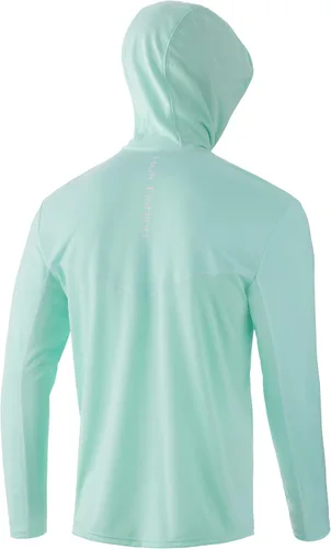 Vista 2 de HUK Sudadera con capucha Icon X para hombre camisa de pesca con protección solar UPF 50