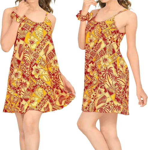 Vista 2 de LA LEELA Camisón Vacay Beach para luna de miel para mujer, mini vestido de noche