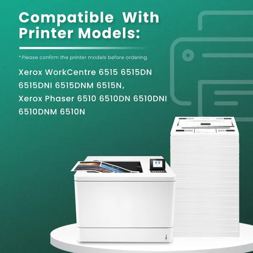 Vista 2 de GREENBOX Cartucho de tóner de alto rendimiento remanufacturado 6510 de repuesto para impresora Xerox 6515 6510 106R03479 para impresora Phaser 6510N