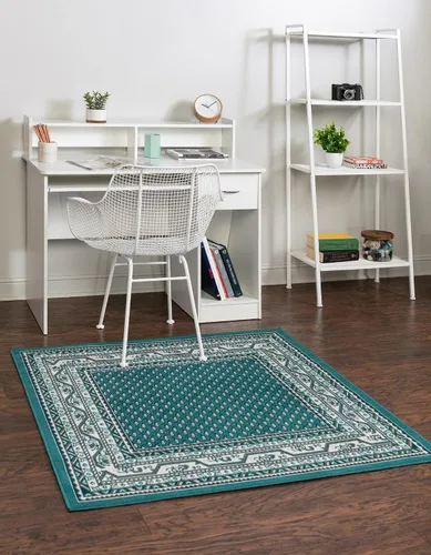 Vista 19 de Unique Loom Williamsburg Collection Area Rug - Allover (2' x 3' 1" Rectangle Gray/Black)