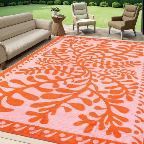 Vista 12 de Anidaroel Alfombra de área para exteriores para patio, 4 x 6 pies, impermeable, reversible, alfombra de paja de plástico para exteriores, alfombra