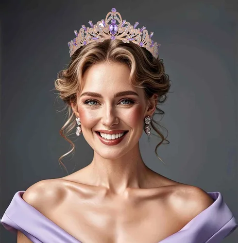 Vista 3 de Kamirola Diadema de coronas y tiaras de cristal para niñas o mujeres, fiesta de cumpleaños, boda, graduación, novia, Navidad, San Valentín, TR20