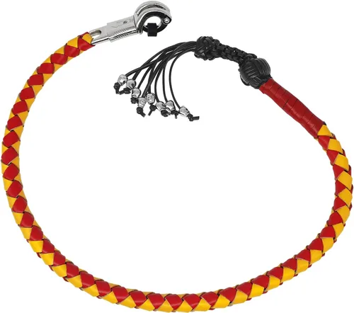 Vista 13 de Biker Whip - Látigo para motocicleta de 36 pulgadas, accesorios de manillar para motocicleta, látigos trenzados de cuero genuino para motocicletas