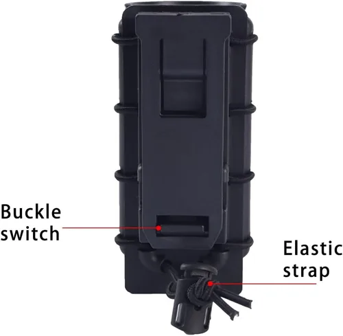 Vista 3 de Soporte de spray de pimienta, funda de aerosol OC para cinturón de servicio, funda táctica de pulverización de pimienta con cuerda elástica apretada