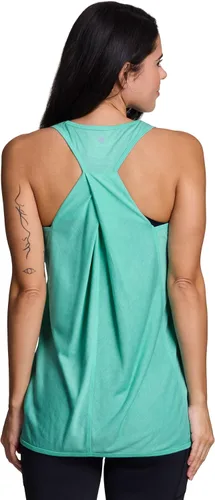 Vista 13 de RBX Active - Camiseta de tirantes para mujer con espalda en T, fluida, para yoga y entrenamiento con detalle de moda Baton Rouge