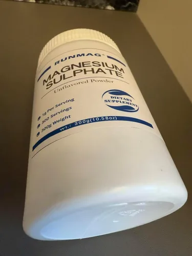 Vista 6 de Sal de Epsom Sulfato de Magnesio en polvo de grado alimenticio, 10.58 oz por botella