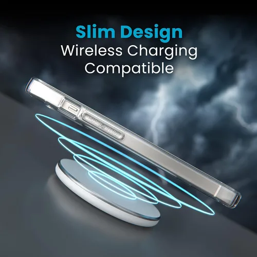 Vista 7 de Speck Funda transparente para iPhone 14 y iPhone 13 - Protección contra caídas, resistente a arañazos y anti-amarillamiento, funda de doble capa