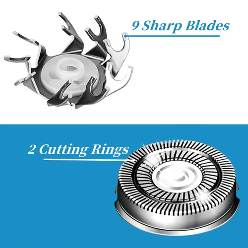 Vista 5 de Cuchilla de repuesto para cabeza de afeitadora Skull Shaver Pitbull Gold Silver Platinum PRO Shaver de repuesto de 4 cabezales, cabezales